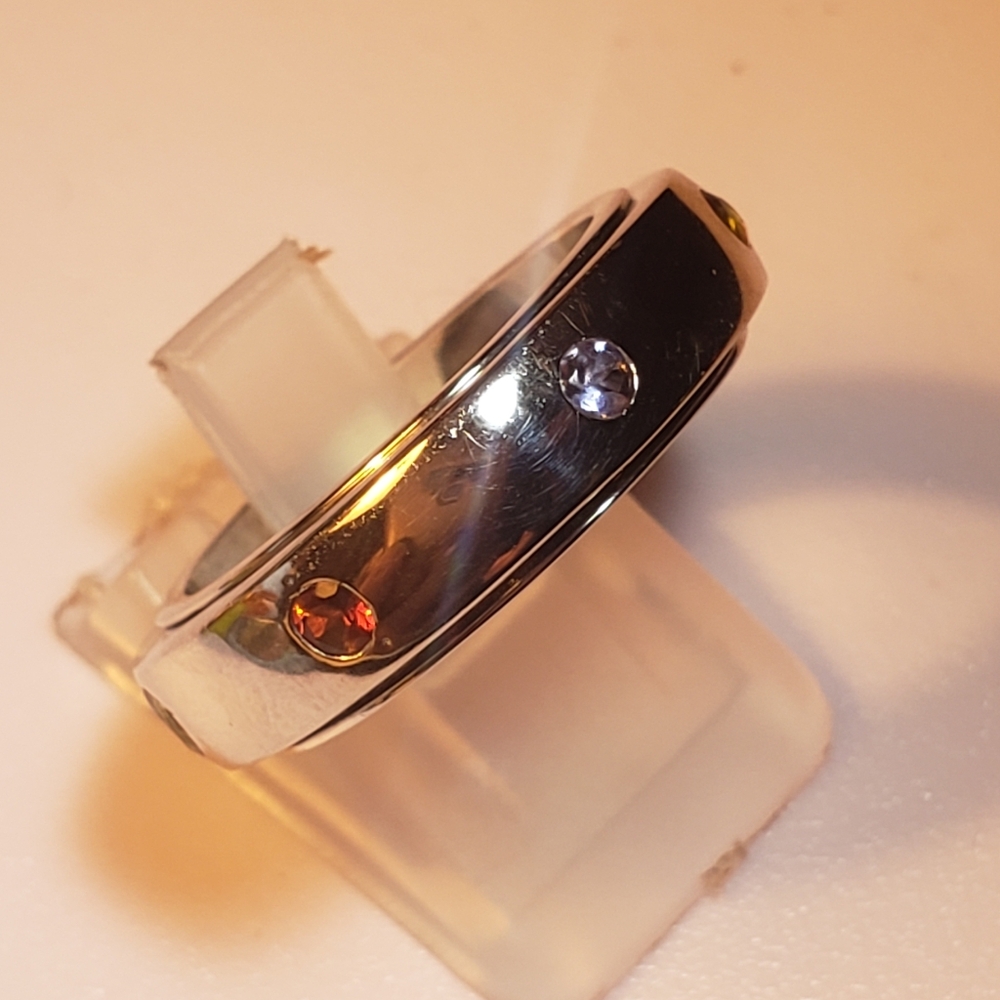 Host Pick NWOT Chakra Gemstone / Anxiety Spinner Ring Size 8 - Picture 8 of 11